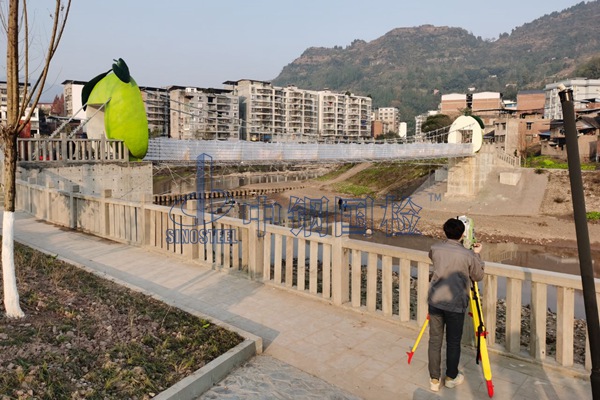 余家镇中心广场悬索桥梁检测案例